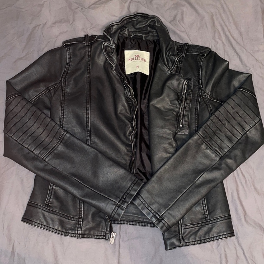 Hollister Leather Jacket Size M